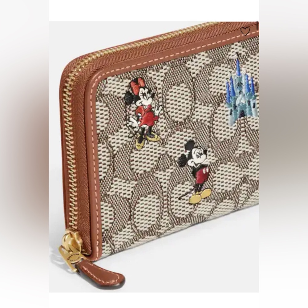 Coach Disney X Coach Accordion Zip Wallet In Signature Textile Jacquard - Picture 4 of 4